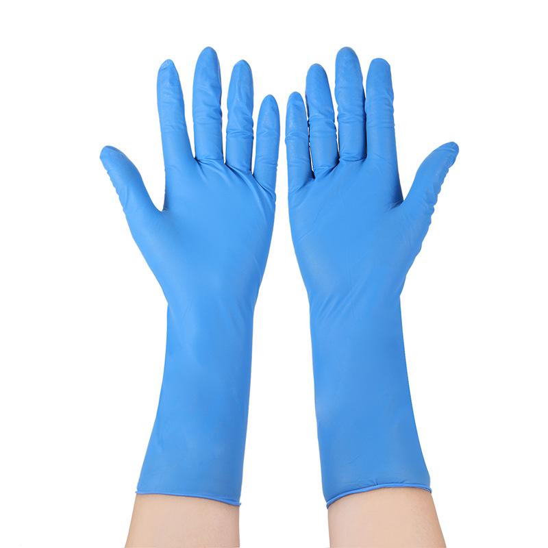 High Elastic 12inch Powderfree Nitrile Gloves Thickened Multipurpose Disposable Household Gloves