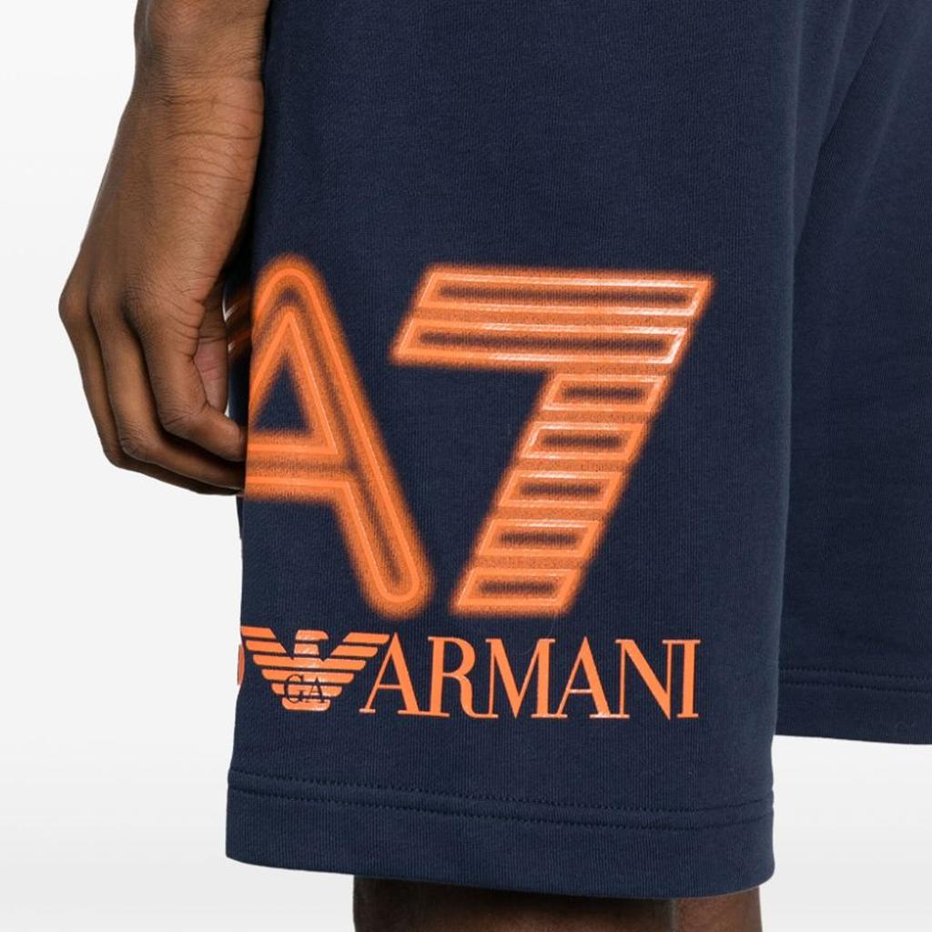 Emporio Armani Raised-logo Cotton Track Shorts 3DPS76-PJSHZ-1554