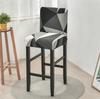 Elastic Short Chair Furniture Cover Spandex Fabric Printed Bar Stool Seat Covers Chair Protector Slipcovers For Cafe Dining Space Kitchen Washable