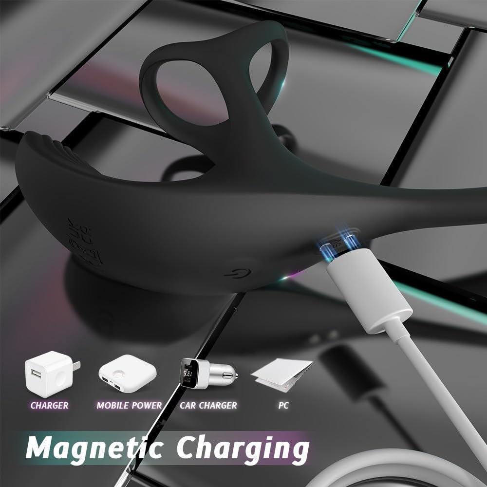 Remote Controll Anal Sex Toy, Male Prostate Massager, Anal Vibrator with Penis Ring, Anal Plug with 9 Vibration Modes, Couples' Sex Toy