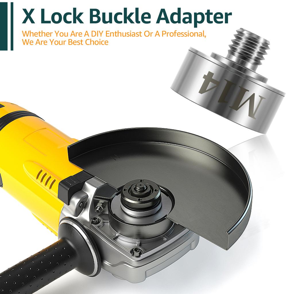Adaptor Toorise pentru X Lock la filet M14, adaptor convertor X-Lock din oțel inoxidabil 304 pentru adaptor de lamă de tăiere a polizorului unghiular