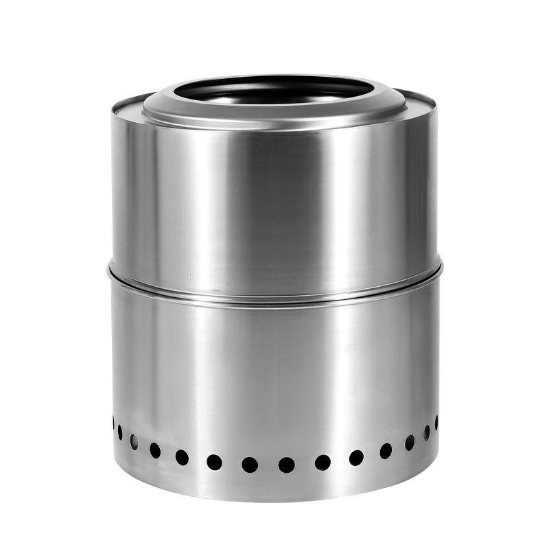 Stainless Steel Foldable Outdoor Wood Stove - High Temperature Resistant, Durable Camping Barbecue Oven