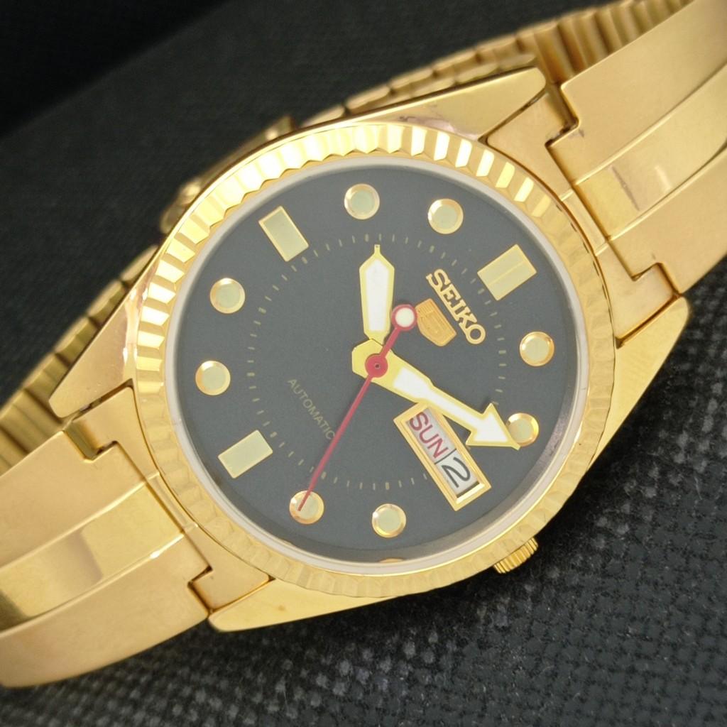 

REFURBISHED VINTAGE SEIKO 5 AUTO 6309A JAPAN MENS D/D BLACK WATCH 587b-a308615-2 SKU587b-a308615