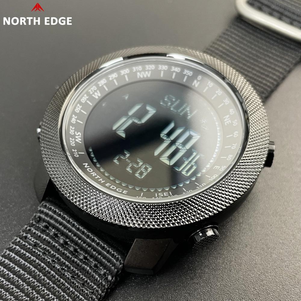 NORTH EDGE Watches for Man APACHE Field Watch 50MM Dial Compass Altimeter Barometer Chronograph Waterproof Men Watch Reloj