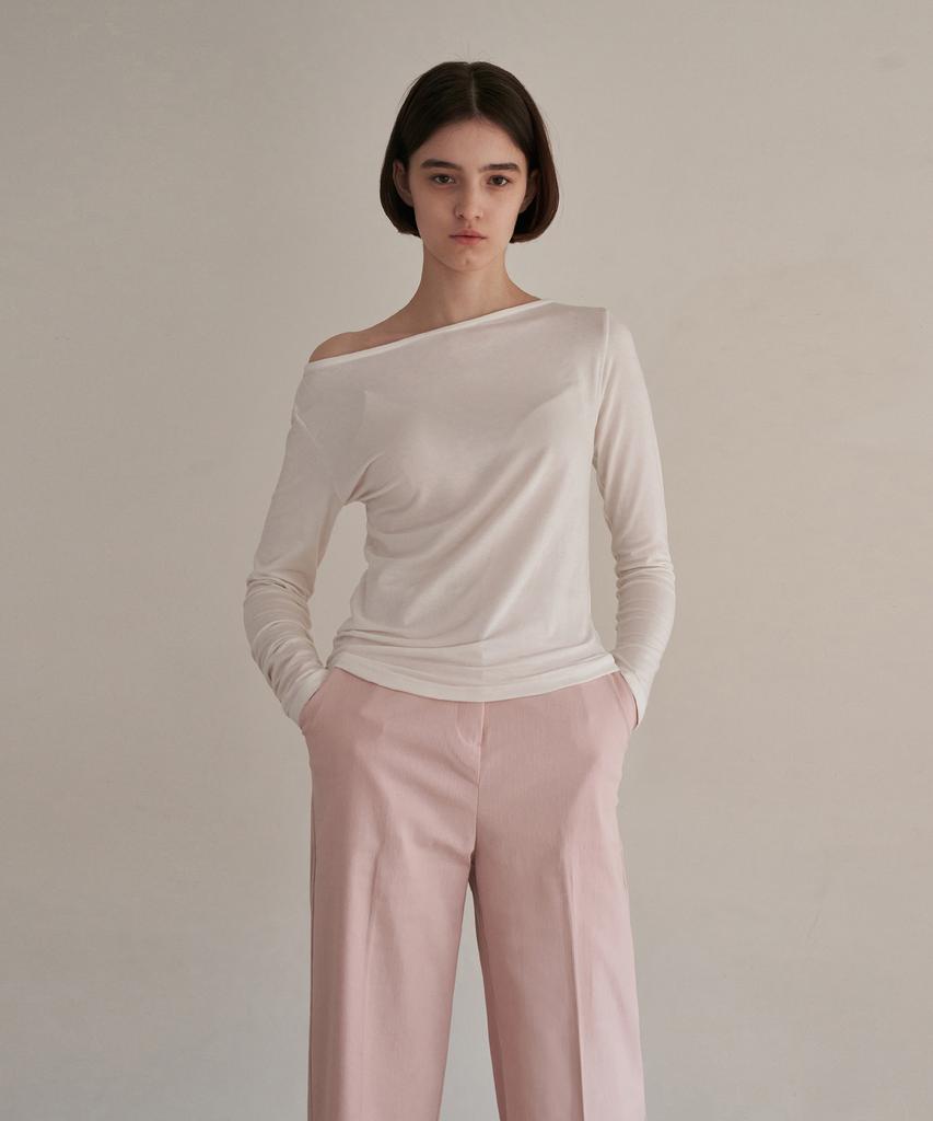 ADAUL Daily Boat Neck Tee - Ivory