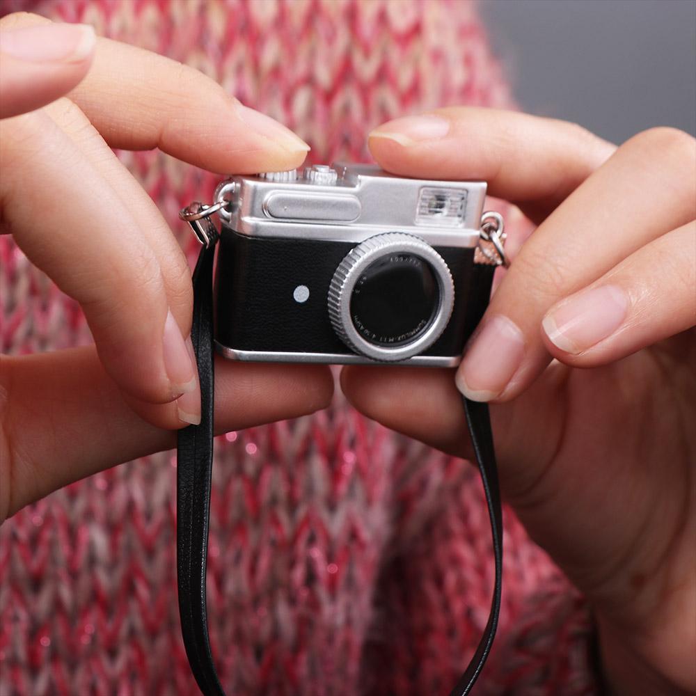 Doll House Accessories Simulation Camera Witn Flash Lamp Electric Retro Camera Model  Ob11