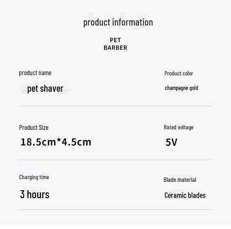 Universal Pet Hair Trimmer for Large Dogs and Cats - Professional Medical Shaver