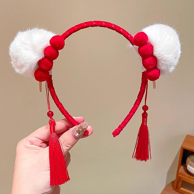 Флокированный Танхулу Маленькая Лошадка Помпон Кисточка Праздничный Ободок