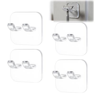 Tarini 4Pcs Razor Holder for Shower Wall, Waterproof Self-Adhesive Hooks, Removable Hanger for Razors Loofahs Bathroom Kitchen