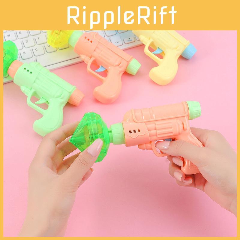 Childrens Plastic Flying Disk With Flashing Spinner And Launcher For Outdoor Play