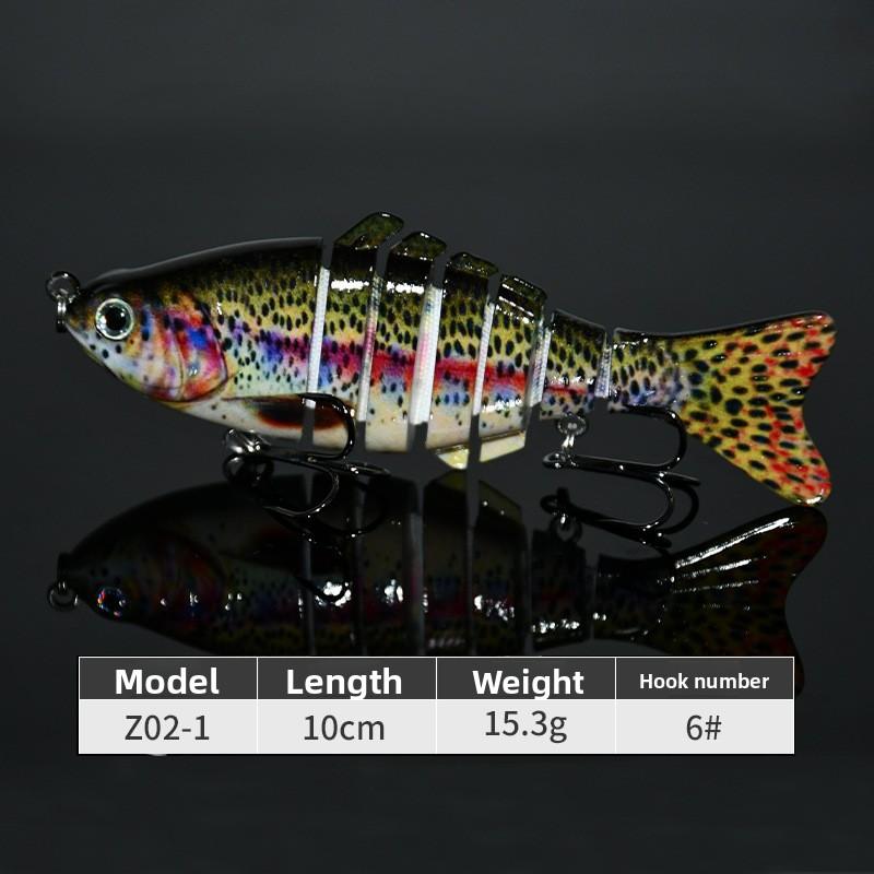 7 10cm Multi-section Bait Plastic Hard Bait Fake Bait Simulation Bionic Freshwater Luya Bait