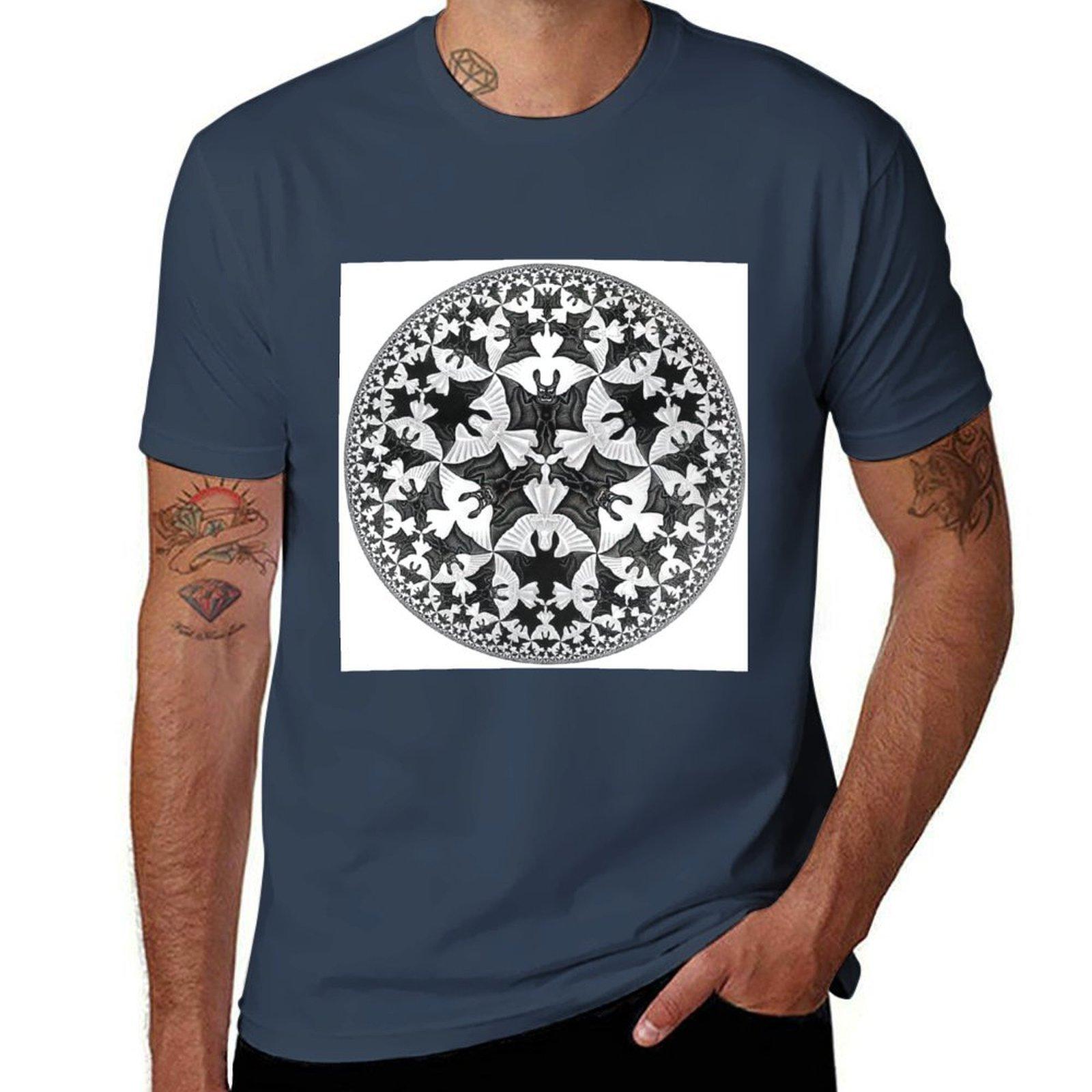 maurits cornelis escher m c escher paintings m c escher artwork TShirt Street Style Casual Tee Shirt S