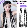 NOELAMOUR Hair Extensions, Wig, Braids, Pigtails, Kids' Hair Extensions (Black)
