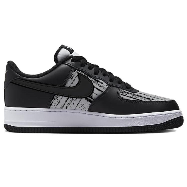 Nike Air Force 1 Dotted Ink Splatter, Dark Shadow Line Slip Resistant Low top Skateboard Shoes Unisex Black Gray DV0788-001(Team366-)