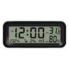 Night Light LCD Digital Car Clock Solar Power Temperature Clock Automobiles Accessories Dashboard Gauge Humidity Car Intern U3Q6