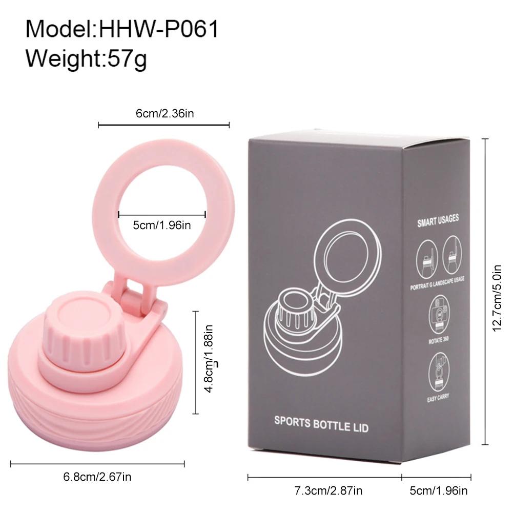 Sports Water Bottle Lid with Cellphone Magnetic Stand 1000ML Insulated Stainless Steel Sports Water Bottle Thermal Water Cup Lid