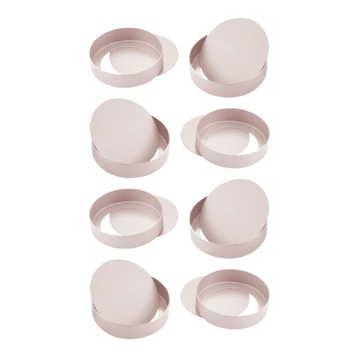 CANDeal Tart Pan, 3-Inch Nonstick Round Quiche Pan with Removable Loose Bottom, Mini Round Tart Pan (Pack of 8)