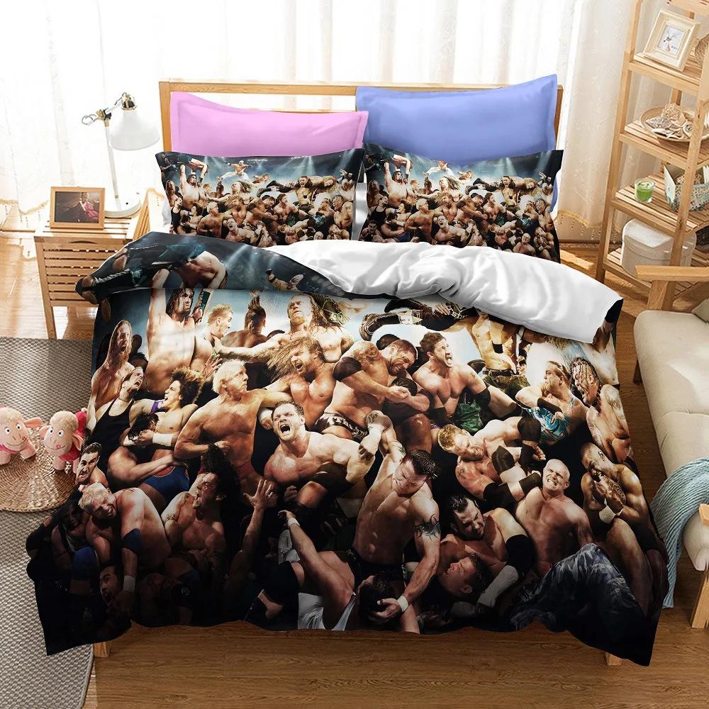 Wrestling Gladiators 3D Printed Duvet Case Pillowcase Bedding Set Twin Full King For Kids Adults Bedroom