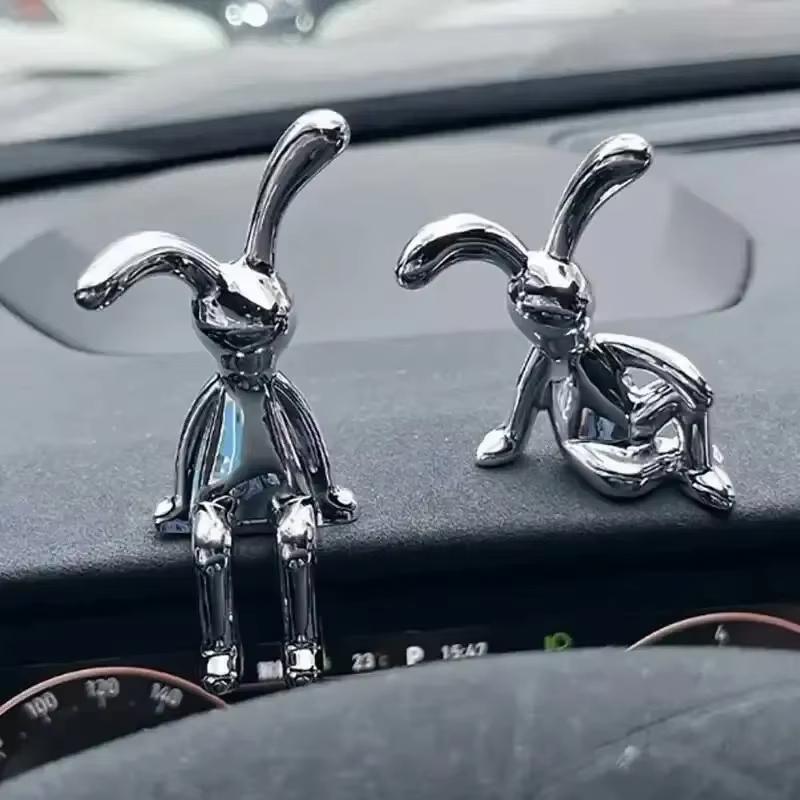 

Long-Eared Rabbit Double Statue Cartoon Decoration Accessories Living Room Bedroom Car Decoration Desktop Decorative Ornamet