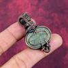 Labradorite Gemstone Pendant Rainbow Moonstone Copper Wire Wrapped Pendant