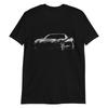 Vette C7 Schwarze Silhouette Geschenk für Vette Besitzer Kurzarm Unisex T-Shirt
