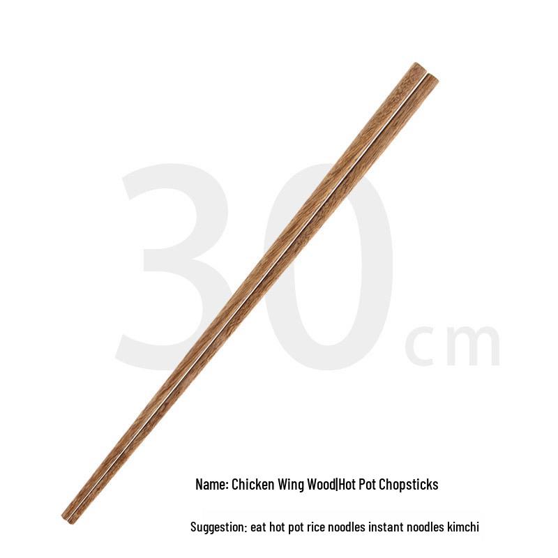 Unlackierte Wenge-Essstäbchen zum Servieren, 32 cm – Essstäbchen zum Schöpfen für Hot Pot & Nudeln