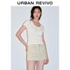 UR2026 Women's Urban Hollow Bow Cotton T-Shirt