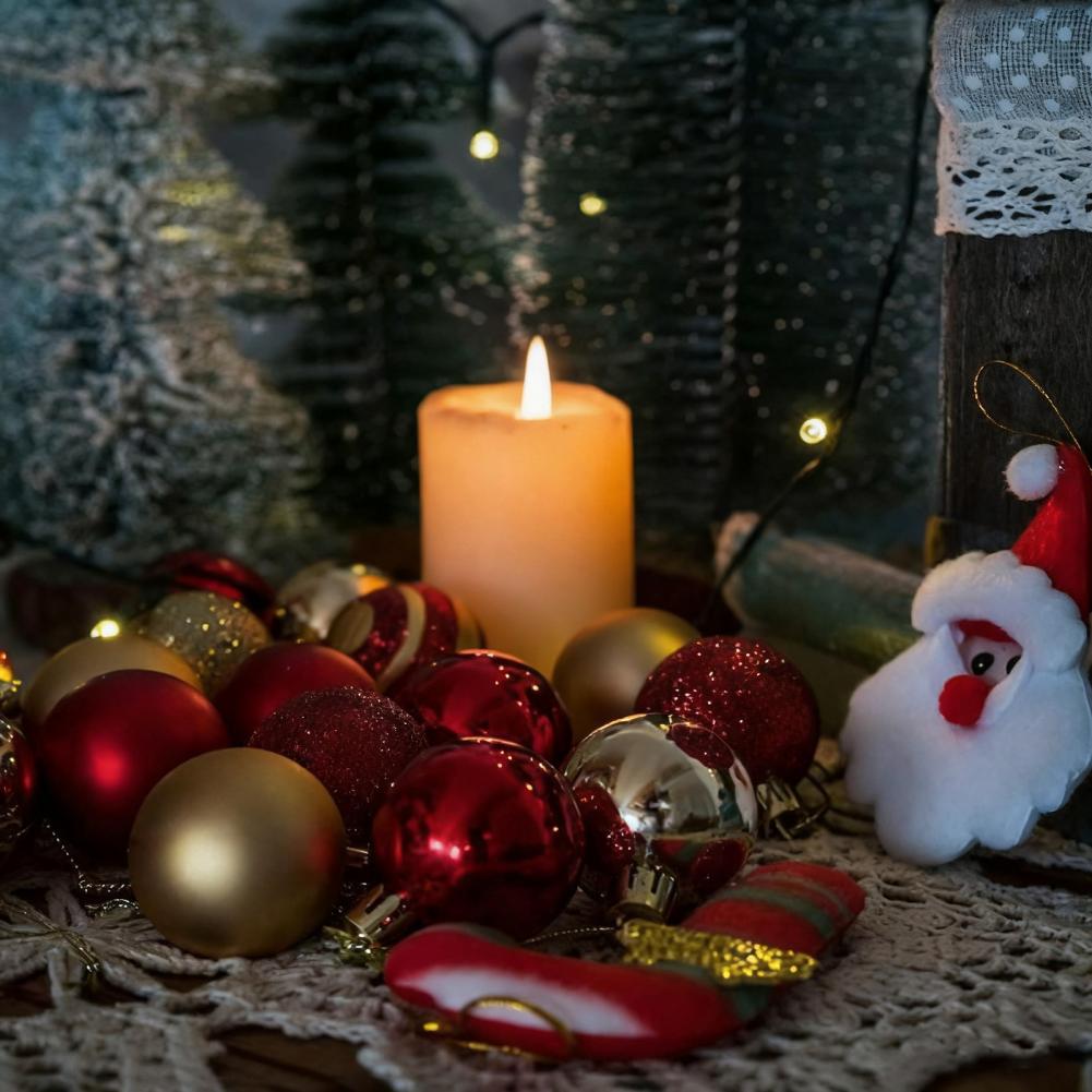 Weihnachtsanhänger Ornamente Mini Weihnachtsbaumschmuck Mini Weihnachtskugeln Ornamente Set für Weihnachtsbaum für Außen