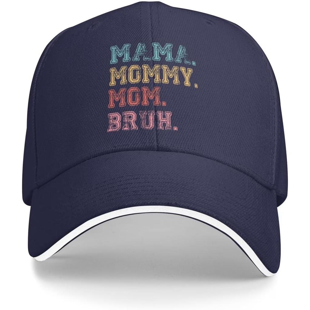 Mama Mommy Mom Bruh Graphic Baseball Cap Adjustable Polyester Casual Curved Brim Hat