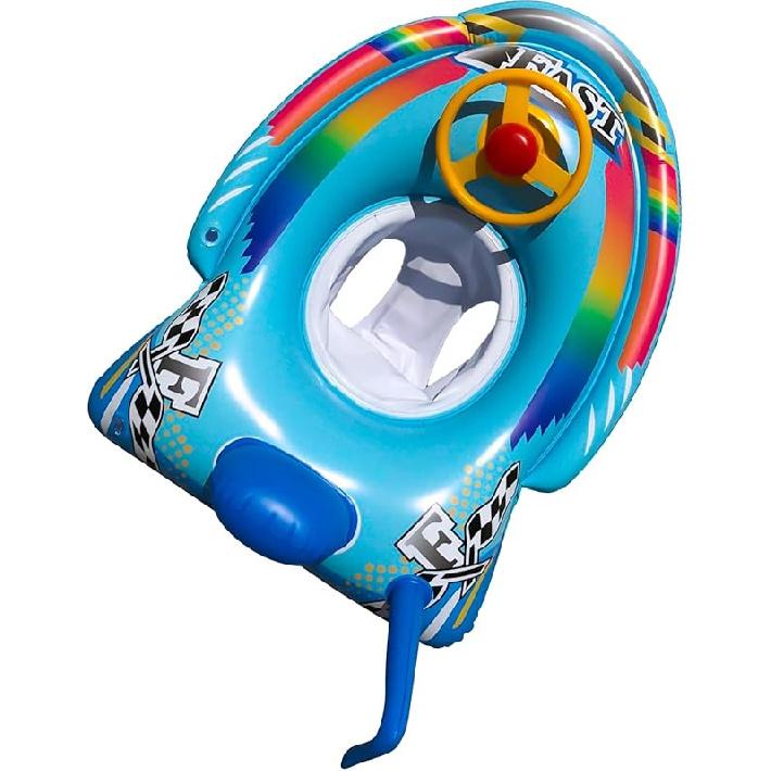 Cute Child Kids Inflatable Pool Float PVC Summer Swim Float Air Bed Lake Boat Swimming Floats with 2 Handles Surfing Raft Bodyboard Floating Mattress