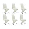 Day and Night - Day and Night Dining Chairs 6 Units White Synthetic Leather