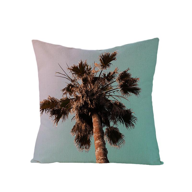 Zuhause Tropische Pflanze Grüne Blätter Polyester Kissenbezug Zuhause Nordischer Ins Stil Kissen Lendenkissenbezug