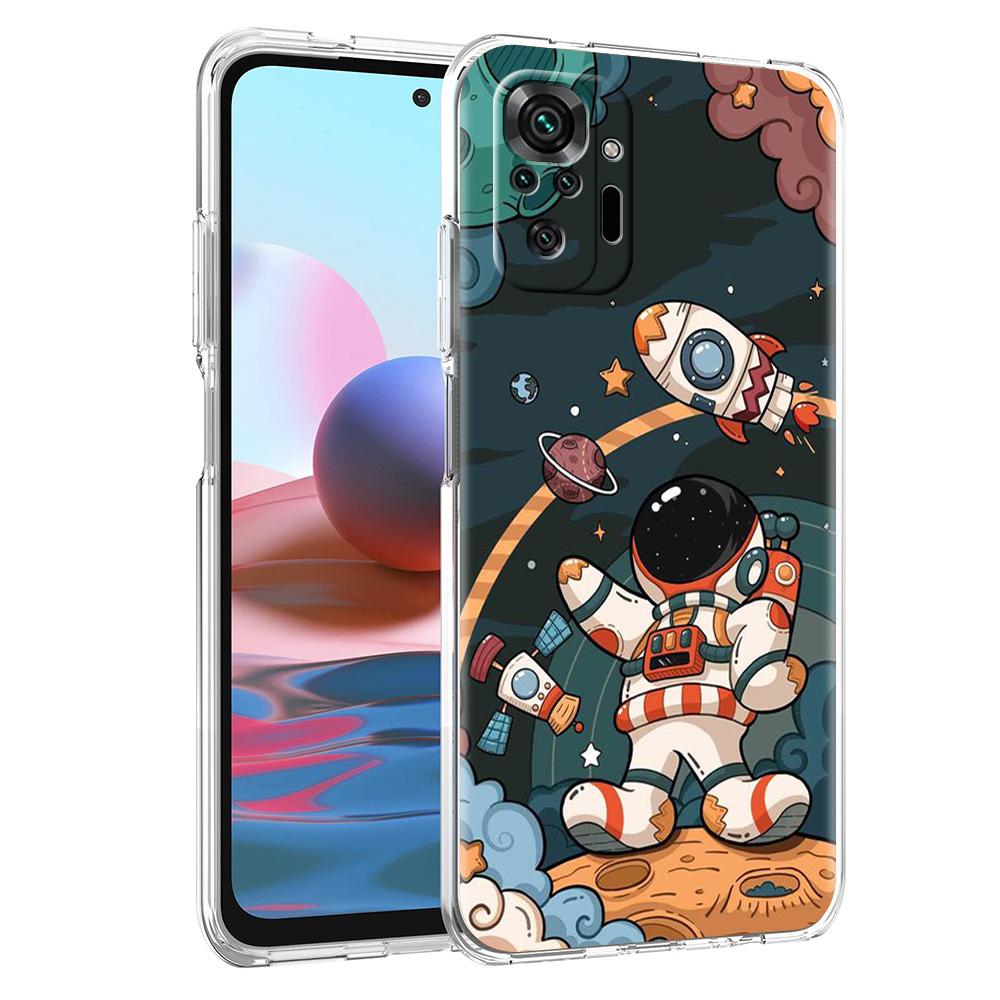 Phone Case For Xiaomi Redmi Note 15 14 5G 13 12 10 11 Pro Plus 4G 14C 13C 12C Soft TPU Cover Space Astronaut Cartoon