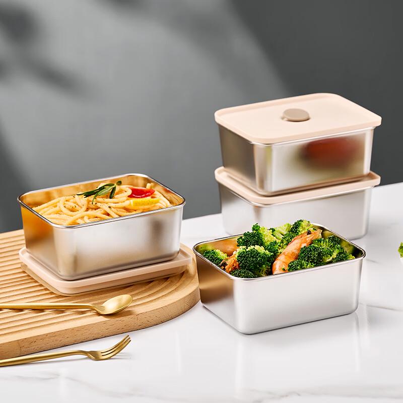 LUVHOO 304 Stainless Steel Food Storage Container Set