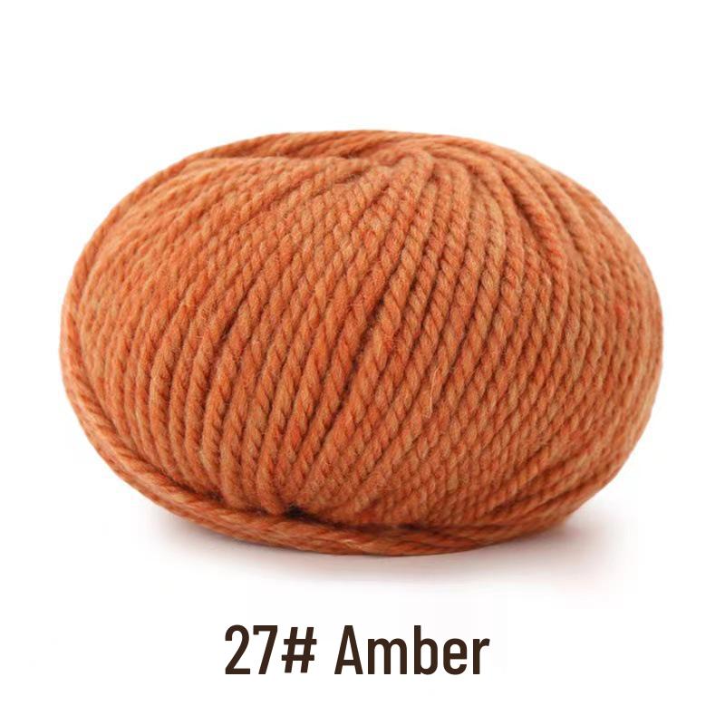Yak Down 3-Strand Wool Yarn for Hand-Knitted Medium-Thick Sweaters, Cardigans, Scarves, and Hats