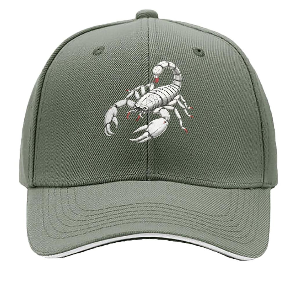 Unisexs Black Scorpion Graphic Hat Wide Brim Hunting Camping Casual Outdoors Bold Scorpion Desig Sandwich Baseball Cap