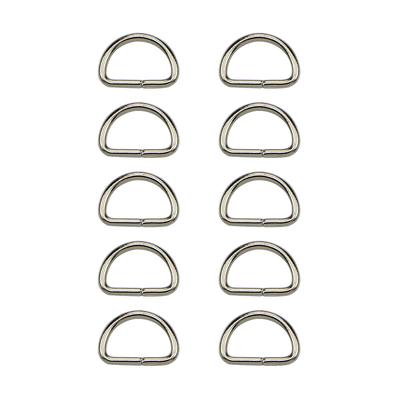 10Pcs Metal D Ring D-Rings Purse Buckles For Clothes Bag Case Strap Web Belt