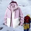 Winter Hiking Jacket Women Three-in-one Waterproof Camped Hooded Coat Outdoor Windproof Jacket