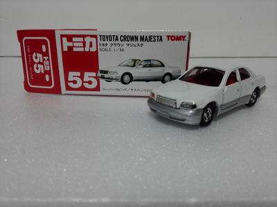 Tomica 55 Toyota Crown Made In Crazy Minicar with Shipped from Amazon Warehouse No. Majesta, China, Long-term Storage, Circle, Case,
