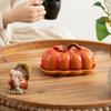 Pumpkin-Shaped Cheese Board Thanksgiving Table Orange Countertop Multi-Purpose Dish Halloween Ceramics Halloween for