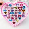 1 BOX Fancy Adjustable Gem Rings Princess Party Favors Kids Girls Gifts Action Figure Toy