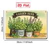 Brand HandPainted Herb Pot Metal Wall Art Sign For Outdoor Garden Study Room Home Decor Gift