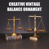 Libra Jewelry Tower Retro Balance Scale Sculpture Justice Scale for Law Students Attorneys Judges Lawyer Office Decors
