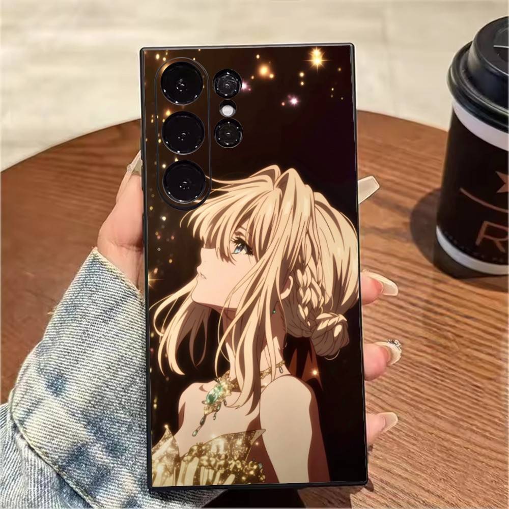 Auto Memory Doll V-Violet E-Evergarden Phone Case For Samsung S25,S24,S21,S22,S23,S20,Ultra,S26,Plus,Fe,Note,5G Black Cover