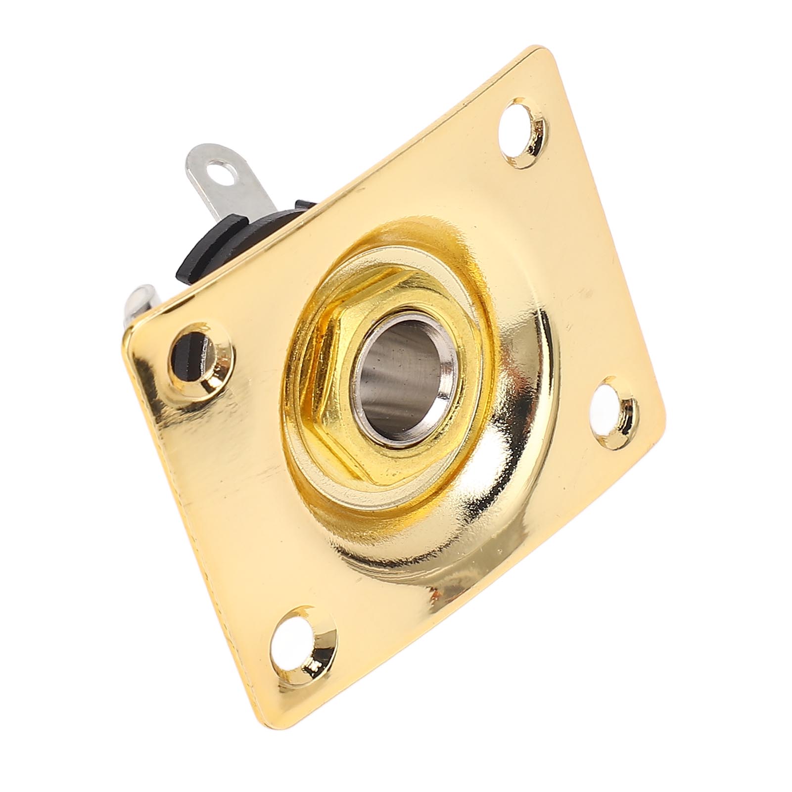 

Металлическая компактная квадратная накладка для выходного гнезда гитары для Telecaster, золото золотой