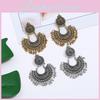 Geometric Dangle Alloy Earrings With Tassels For Women Bohemian Festival Style