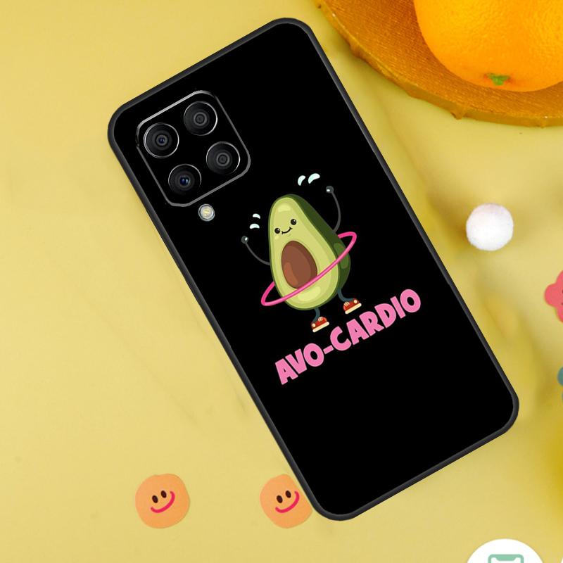 Cute Cartoon Avocado Fitness Case For Samsung Galaxy M31 M32 M12 M52 M21 M15 M55 M56 M36 M16 M06 M13 M33 M53 M14 M34 M54