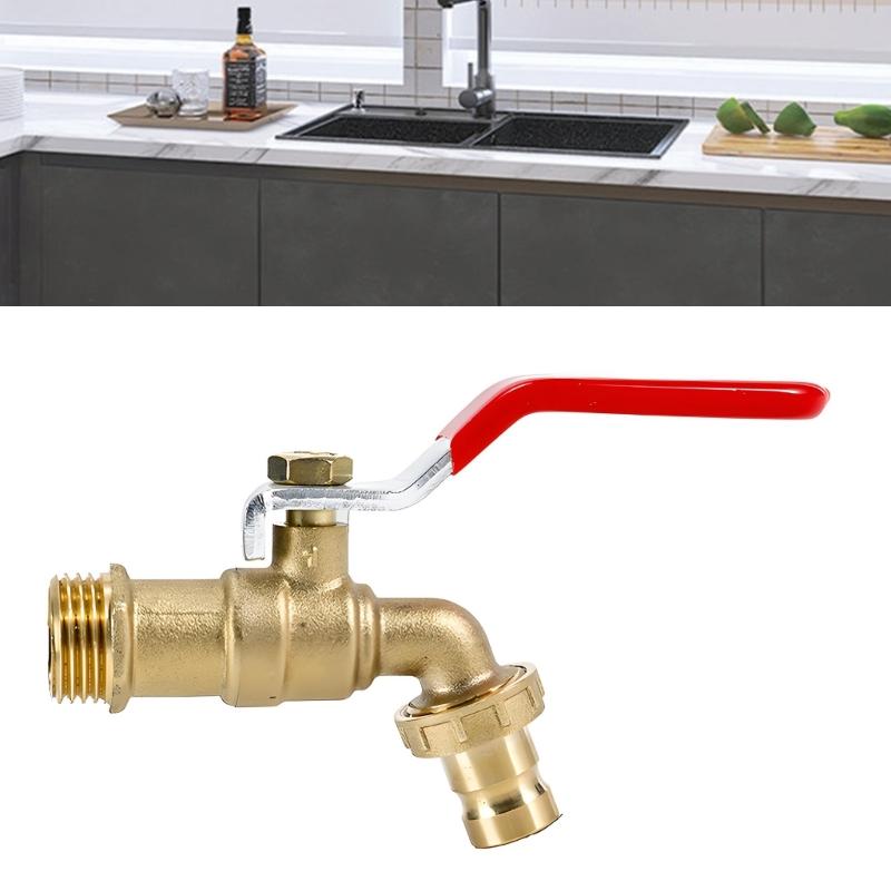 High Flows Metal Outdoor Water Faucet with 1/2 Inch Thread Connection Quick Fixing for Garden Car Washing & Hand Basins