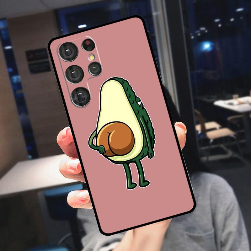 Cute Avocado Fruits Cover For Samsung Galaxy S24 Ultra S25 S22 S23 Plus S20 S21 FE S9 S10 S23 FE Phone Case
