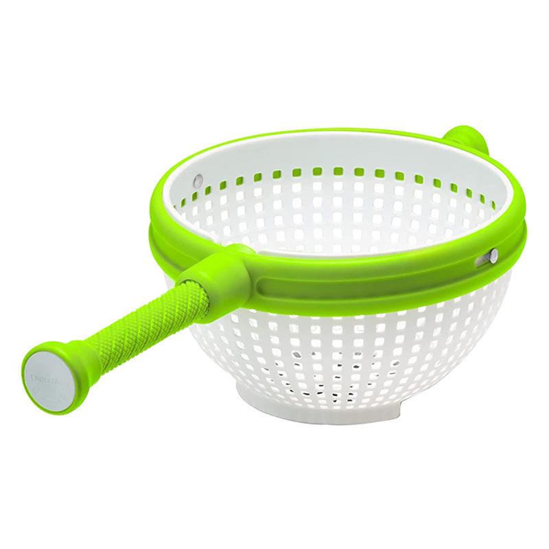 Salad Spinner Scratch Resistant Nylon Swivel Colander With Collapsible Handle